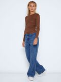 Noisy May LONG SLEEVED RUCHED TOP, Cappuccino, highres - 27021286_Cappuccino_004.jpg