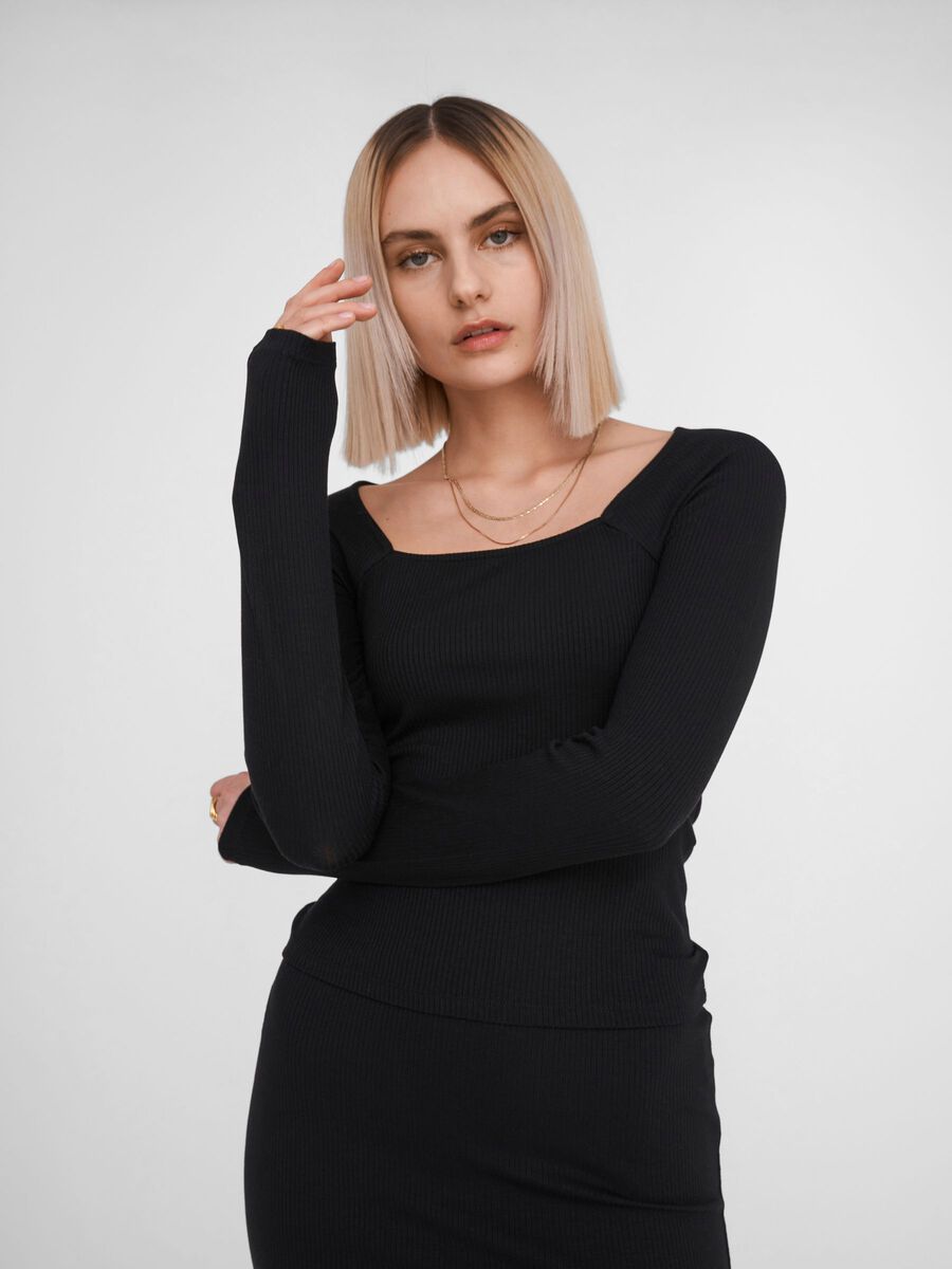 Noisy May COL CARRÉ TOP, Black, highres - 27017200_Black_007.jpg