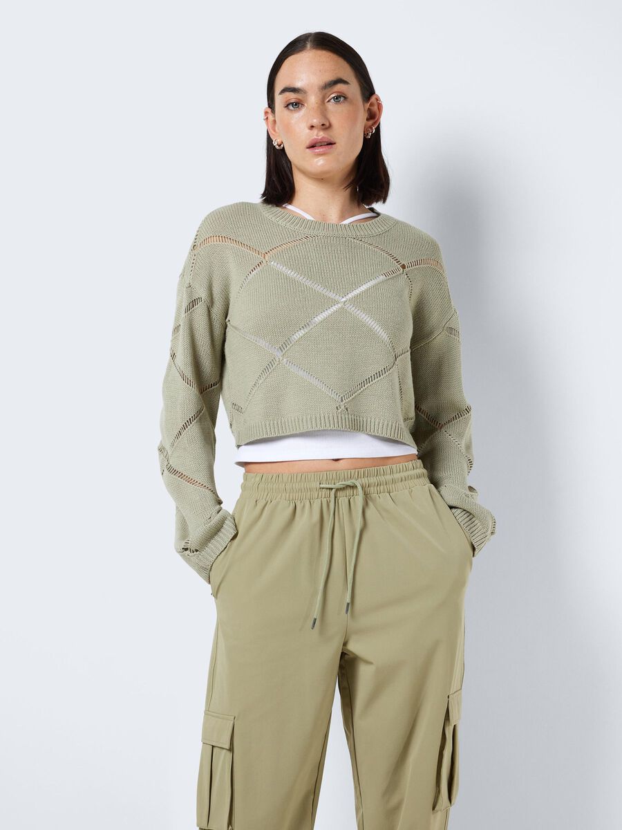 Noisy May CROPPED KNITTED PULLOVER, Desert Sage, highres - 27026101_DesertSage_003.jpg
