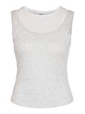 Product image thumbnail - NMNUSA DOUBLE LAYER TANK TOP, Light Grey Melange | 2