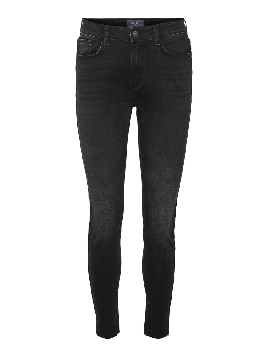 Noisy May NMBERTA ANKLE LENGHT SKINNY FIT JEANS, Black Denim, highres - 27021113_BlackDenim_001.jpg
