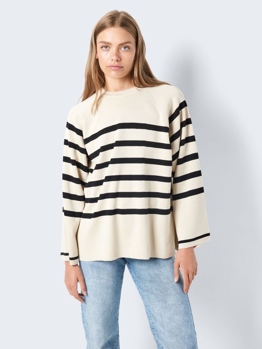 Noisy May STRIPED KNITTED PULLOVER, Oatmeal, highres - 27027534_Oatmeal_1078905_007.jpg