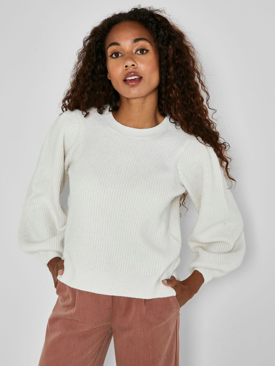 KNITTED PULLOVER, Sugar Swizzle, highres