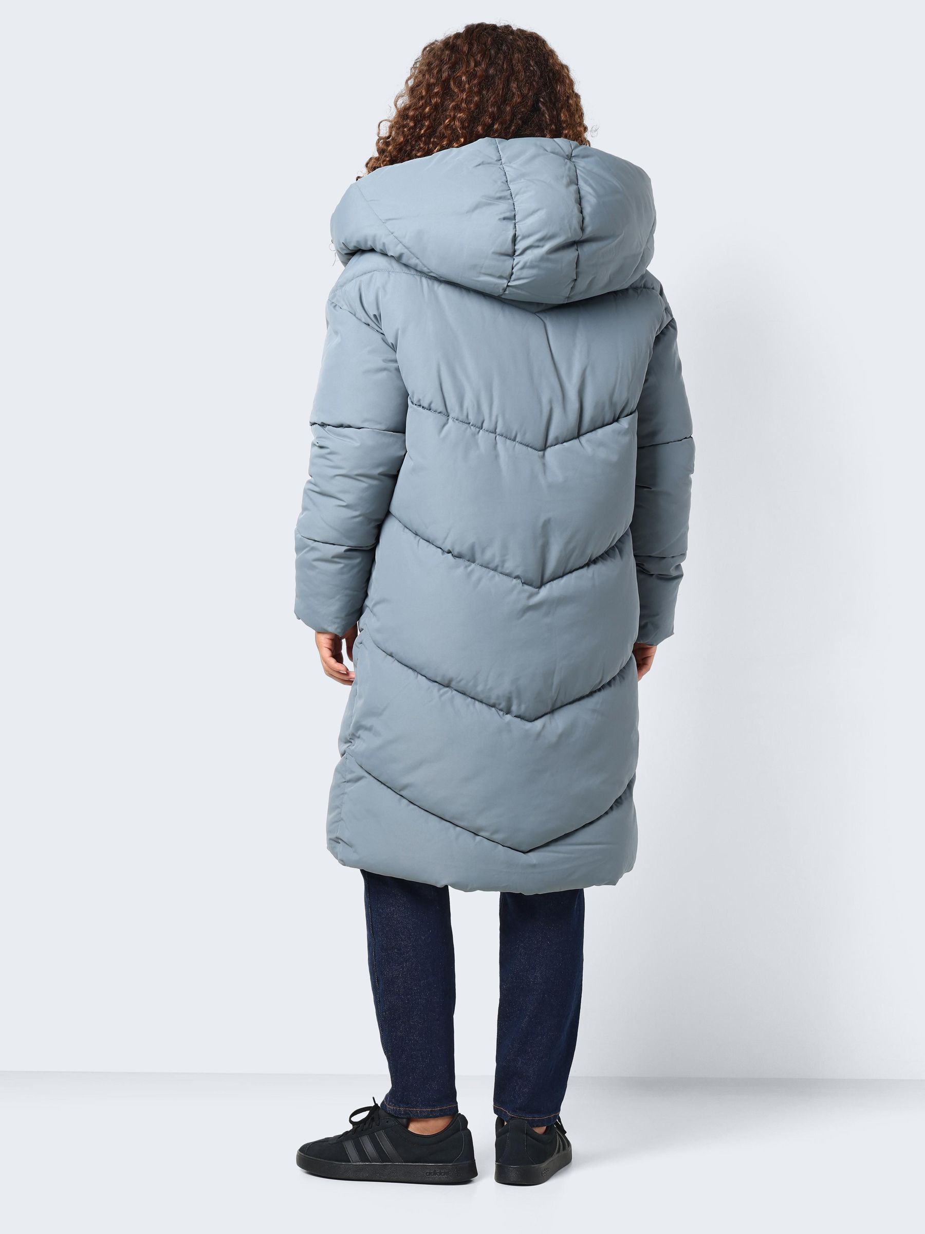 Dhalia long deals padded coat in recycled fabric grey