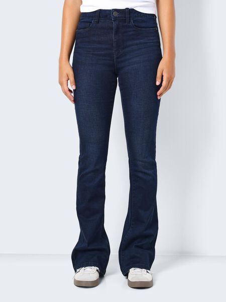 Noisy May NMSALLIE HIGH WAIST FLARED JEANS, Dark Blue Denim, highres - 27021552_DarkBlueDenim_003.jpg