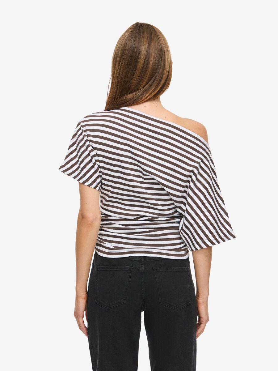 Carousel image - NMSTORMI OFF-SHOULDER TOP, Chocolate Brown | 3
