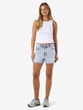 Product image thumbnail - HIGH-WAISTED DENIM SHORTS, Light Blue Denim | 4