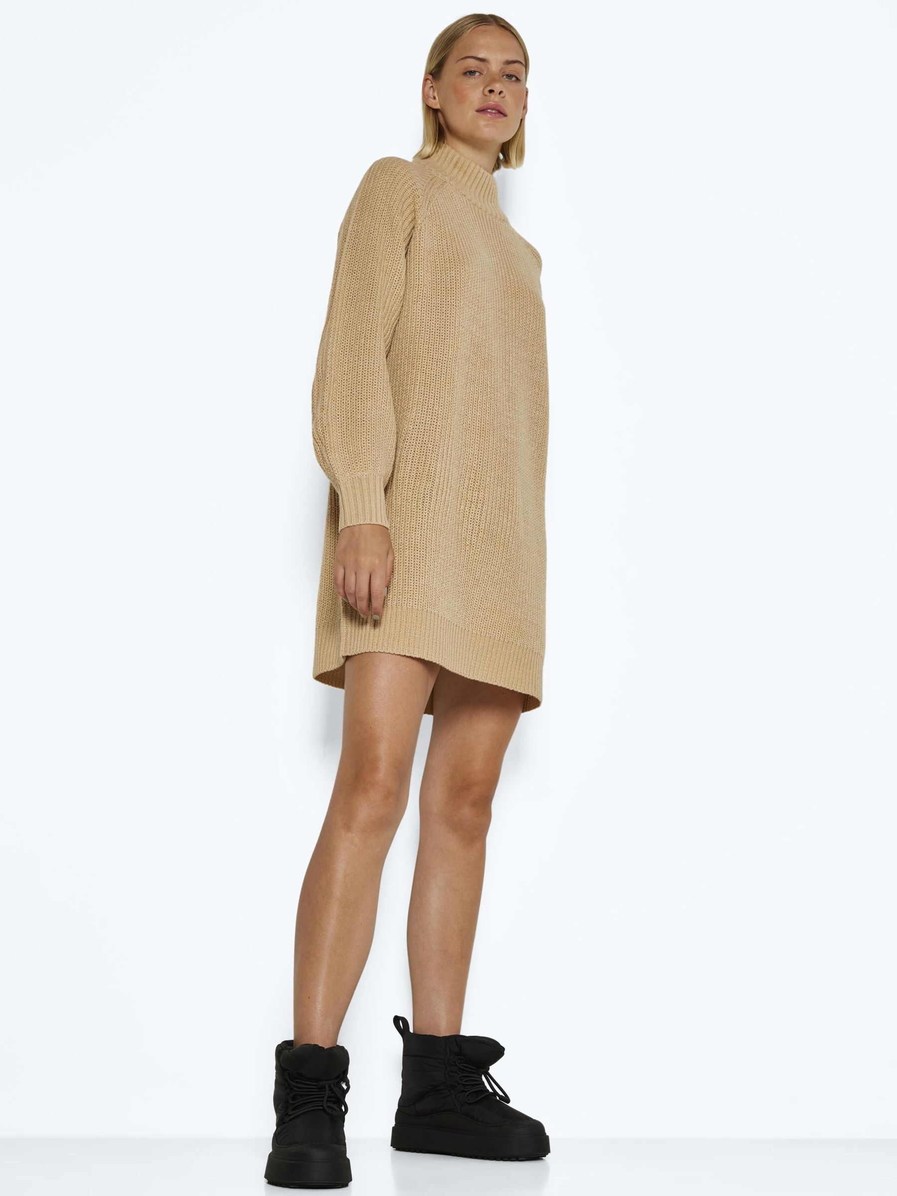 Cream jumper dress sales zara