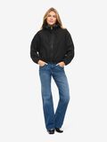 Product image thumbnail - NMELINA  HOODED JACKET, Black | 3