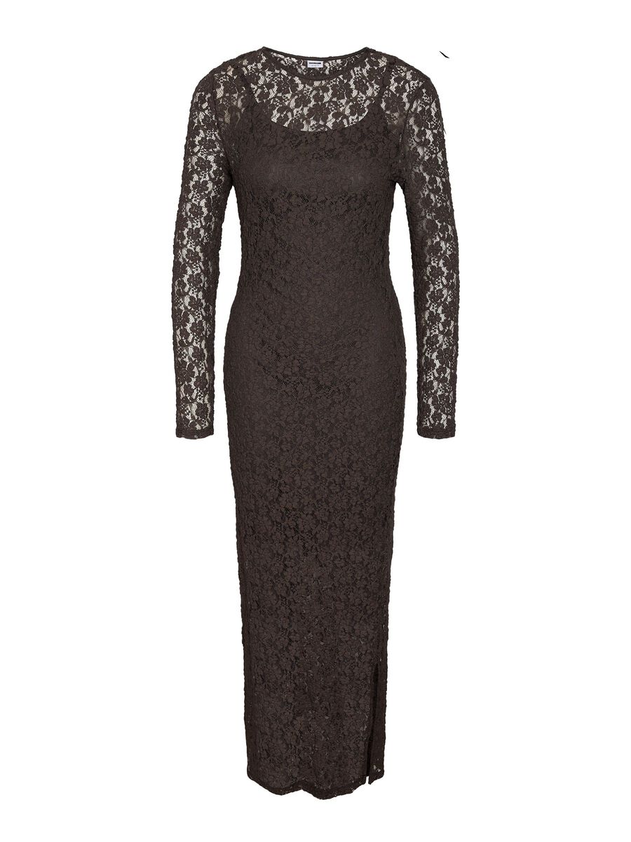 Carousel image 2 NMMIRIAM MAXI JURK OP KNIELENGTE, Chocolate Brown