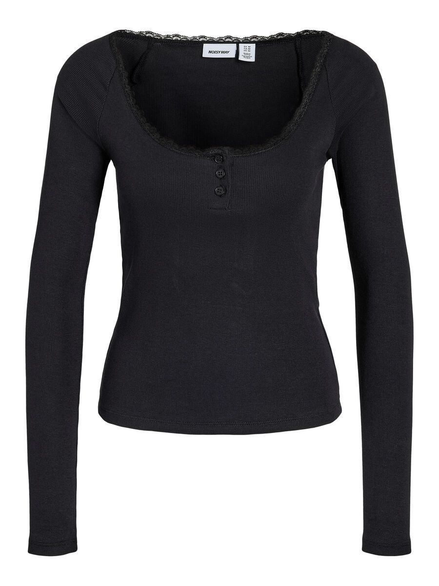 Carousel image 2 NMMAYA LONG SLEEVED TOP, Black