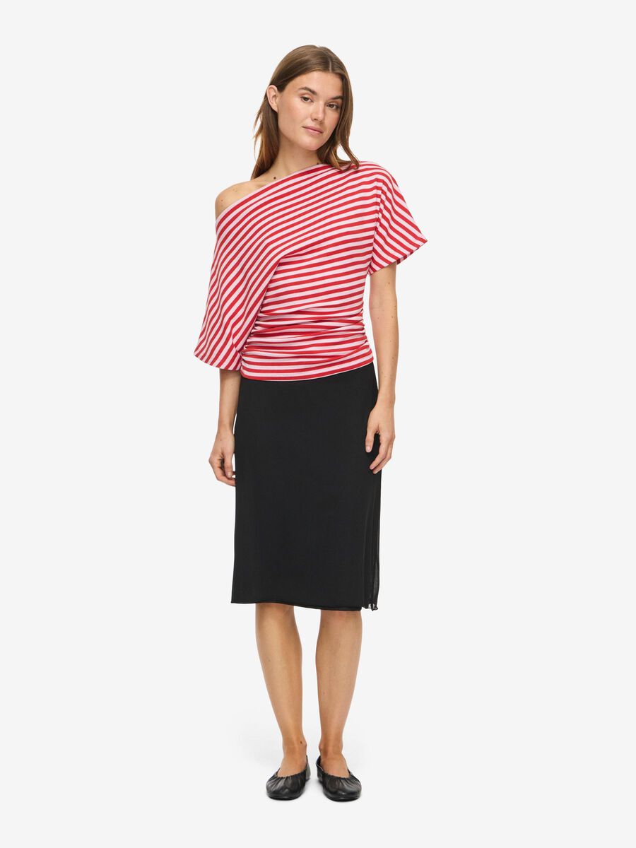 Carousel image - NMSTORMI OFF-SHOULDER TOP, Goji Berry | 2