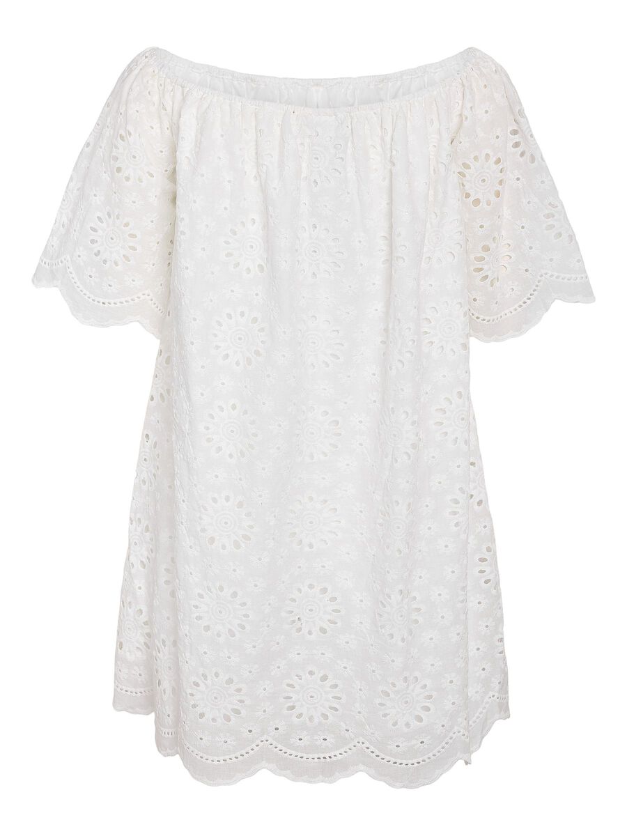 Carousel image - BRODERIE ANGLAISE MIDIKLÄNNING, Bright White | 7