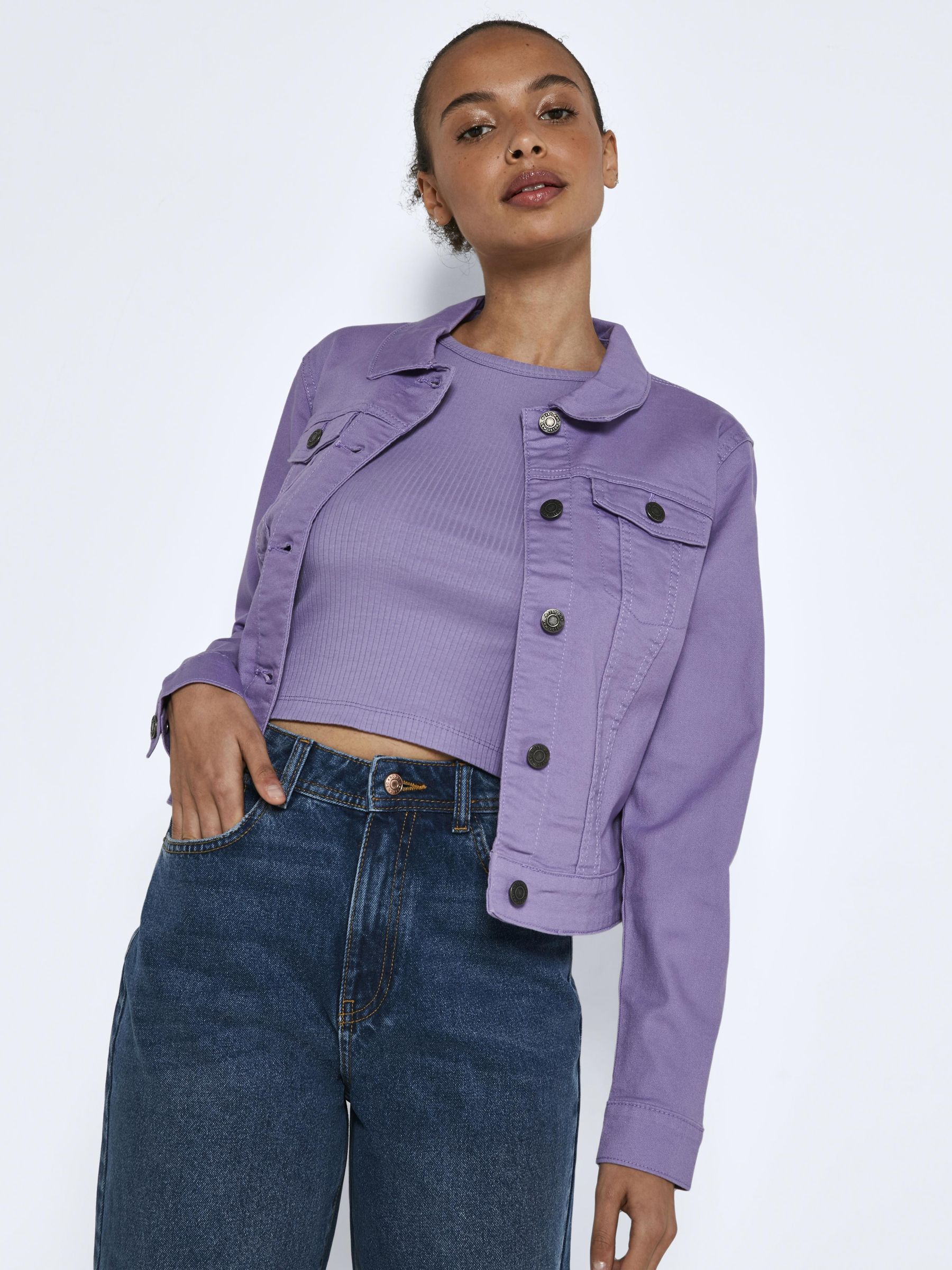 Veste en jean violet deals