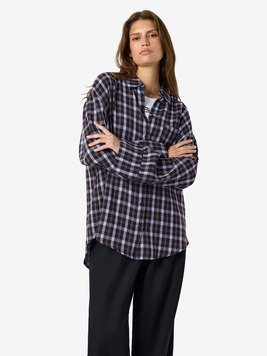 Product tile image - NMZOE CHECKED SHIRT, Fig | 27037882_Fig_1281869