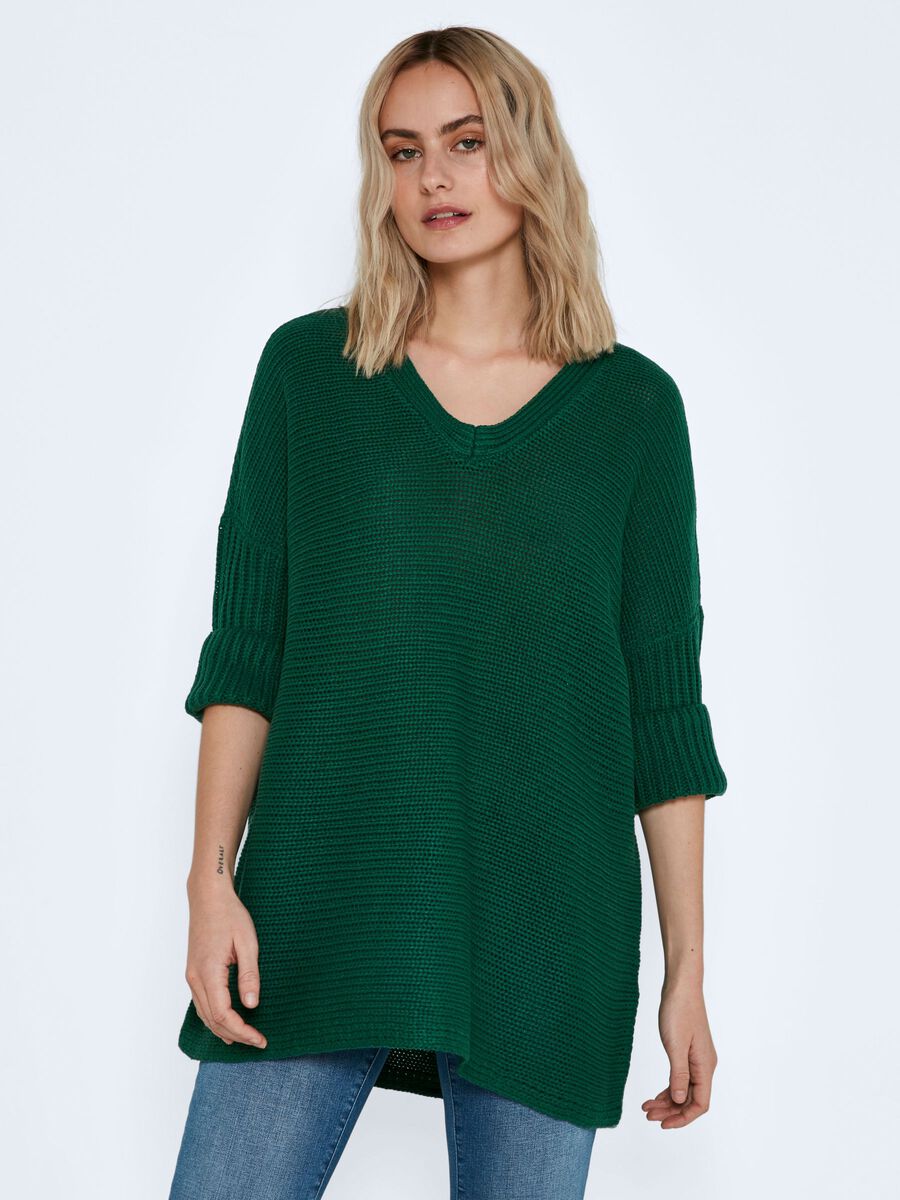 Noisy May LONG KNITTED PULLOVER, Evergreen, highres - 27020083_Evergreen_003.jpg