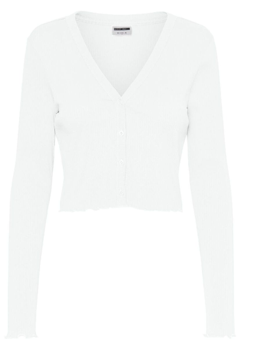Noisy May CROPPED CARDIGAN - Bright White - 27013248_BrightWhite_001.jpg