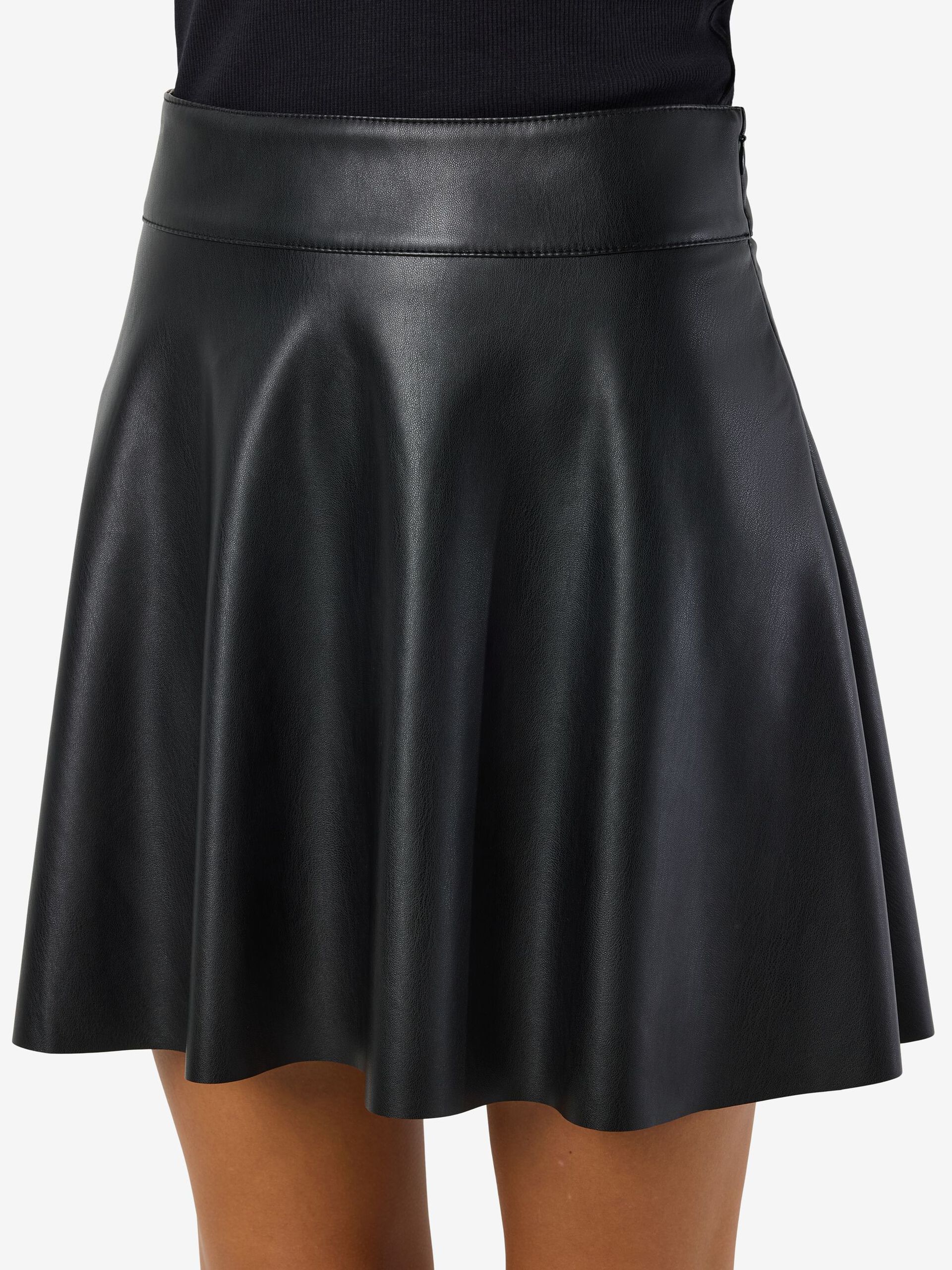 Carousel image - FAUX LEATHER SKIRT, Black | 5