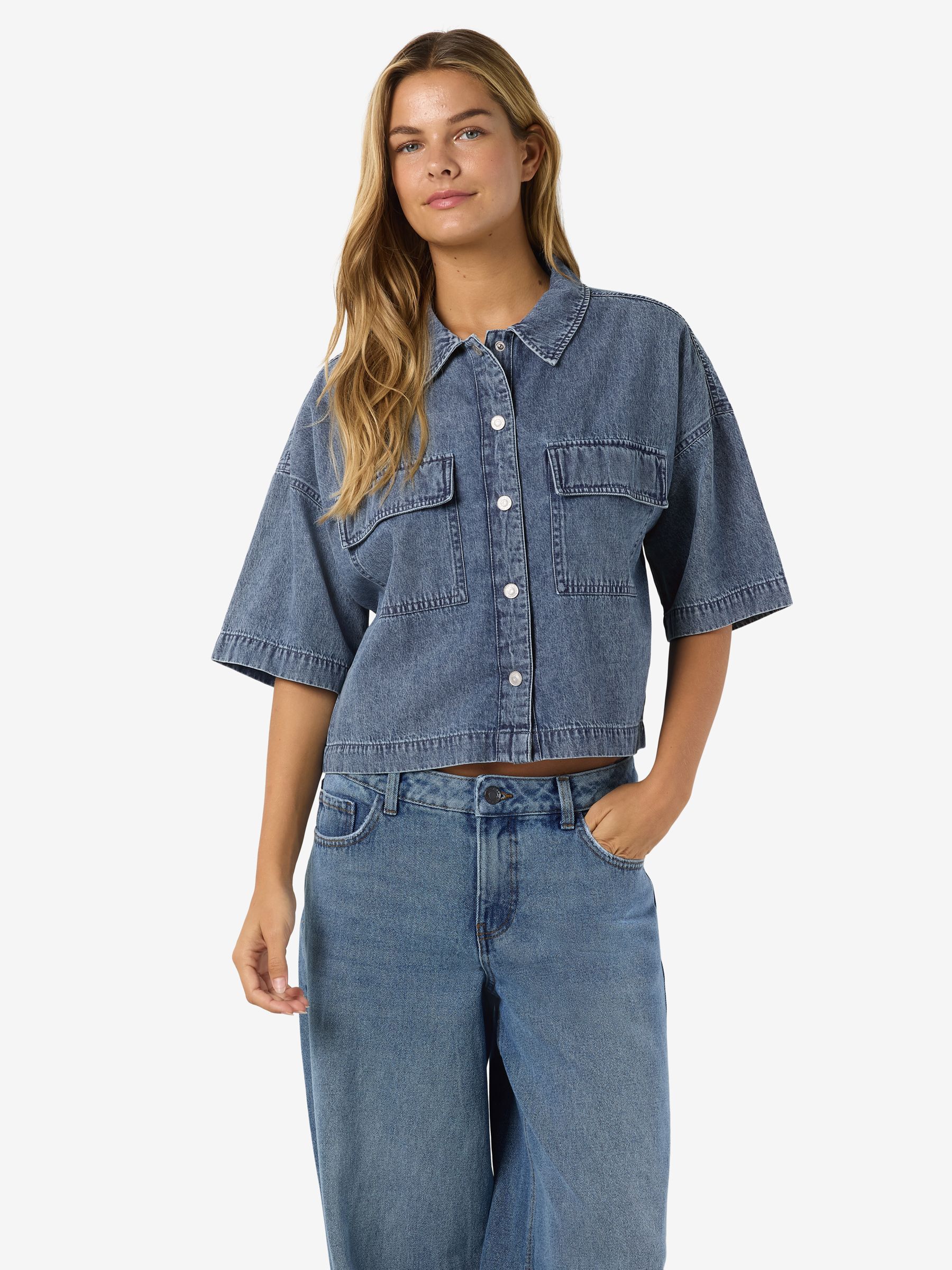 NMENZA DENIM SHIRT | Blue | NOISY MAY®