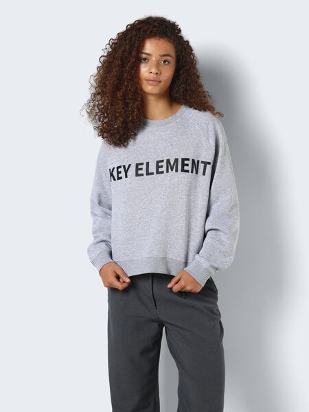 Noisy May PRINTED SWEATSHIRT, Light Grey Melange, highres - 27029836_LightGreyMelange_1099122_007.jpg