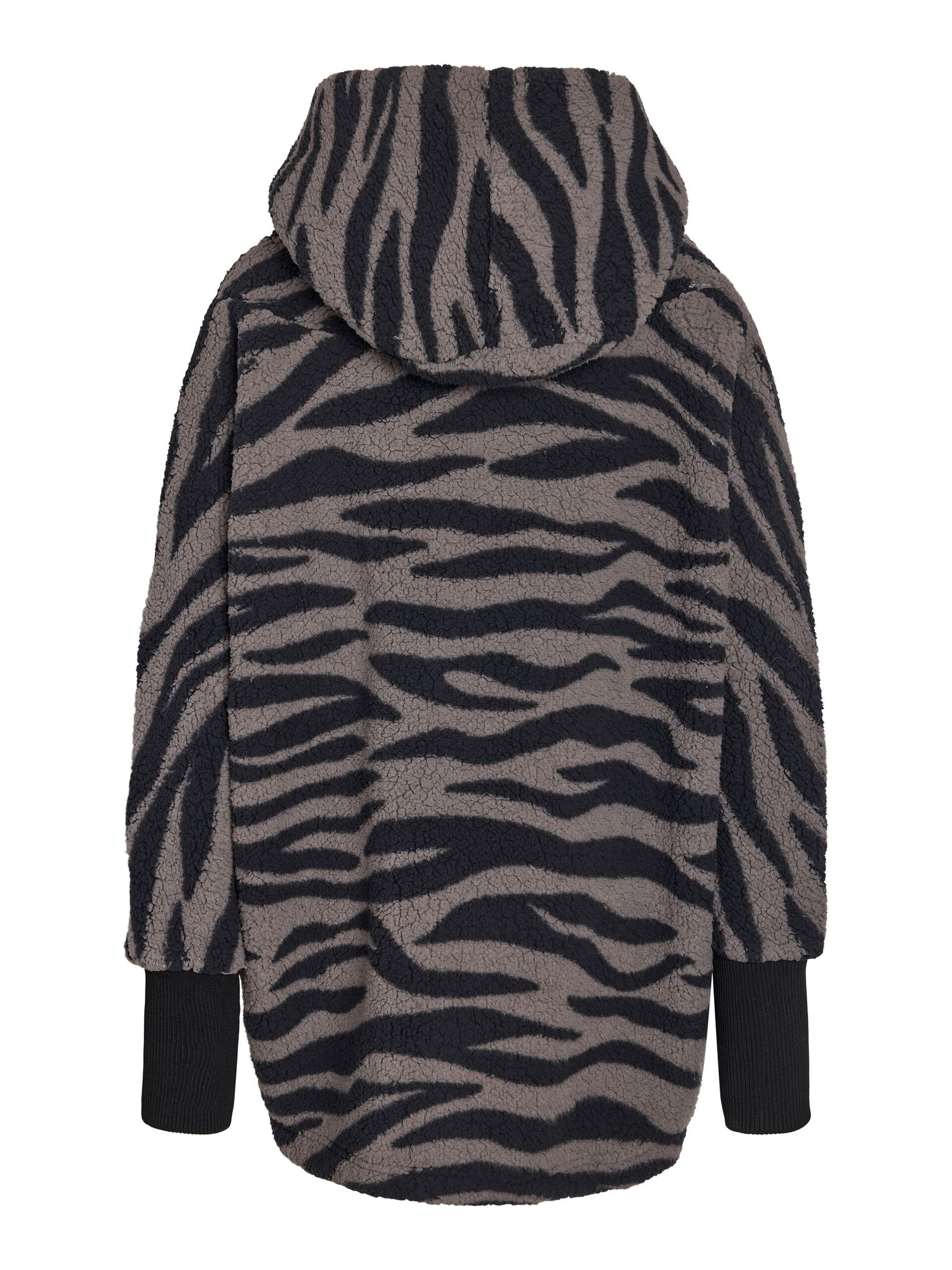 Carousel image - PRINTED COATIGAN, Charcoal Gray | 7