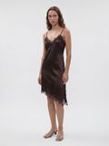 Product image thumbnail - SATIN STROP KJOLE, Chocolate Brown | 5