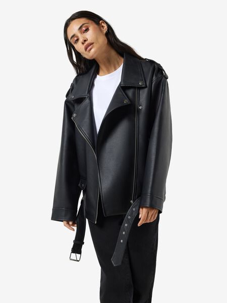 Noisy May OVERSIZE KUNSTLEDERJACKE, Black, highres - 27027014_Black_007.jpg