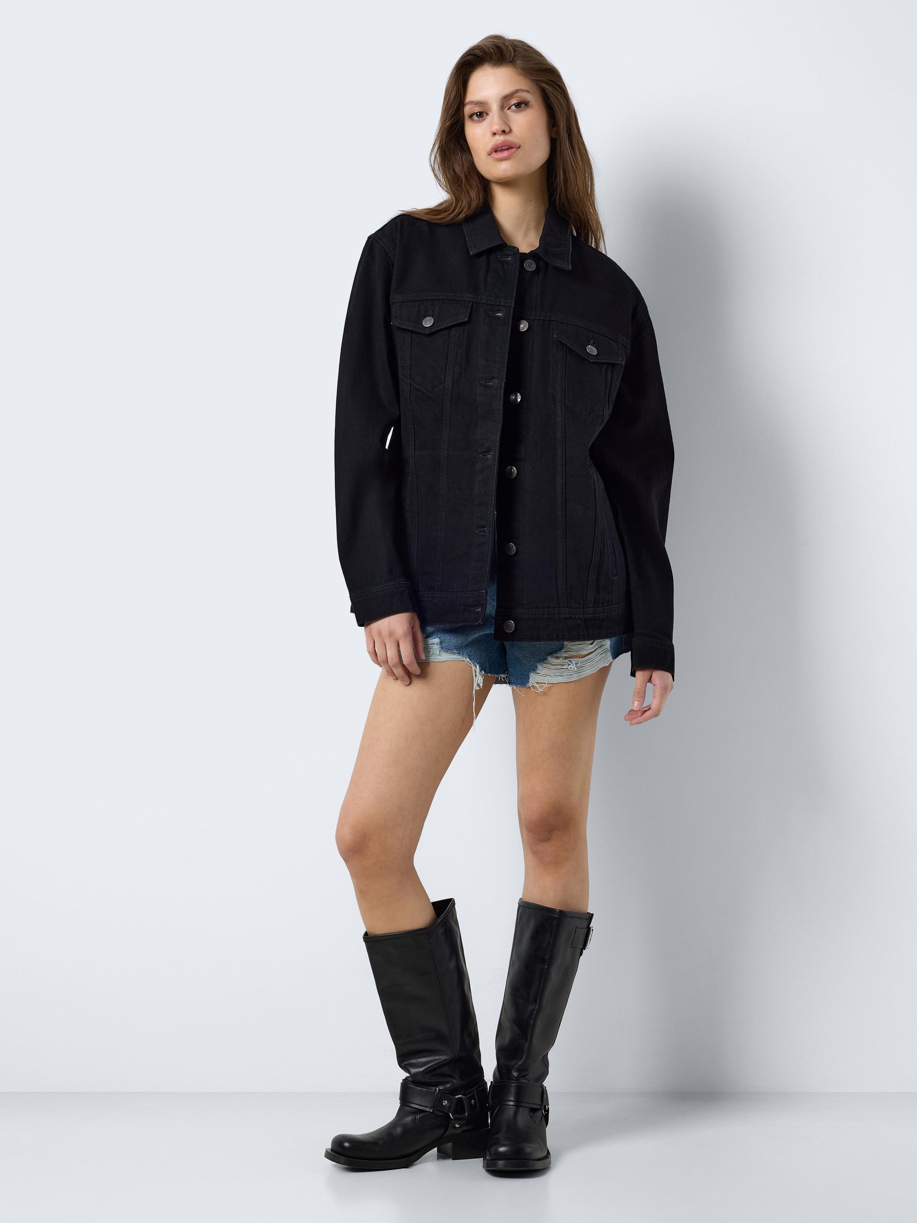 Noisy may oversized denim jacket top