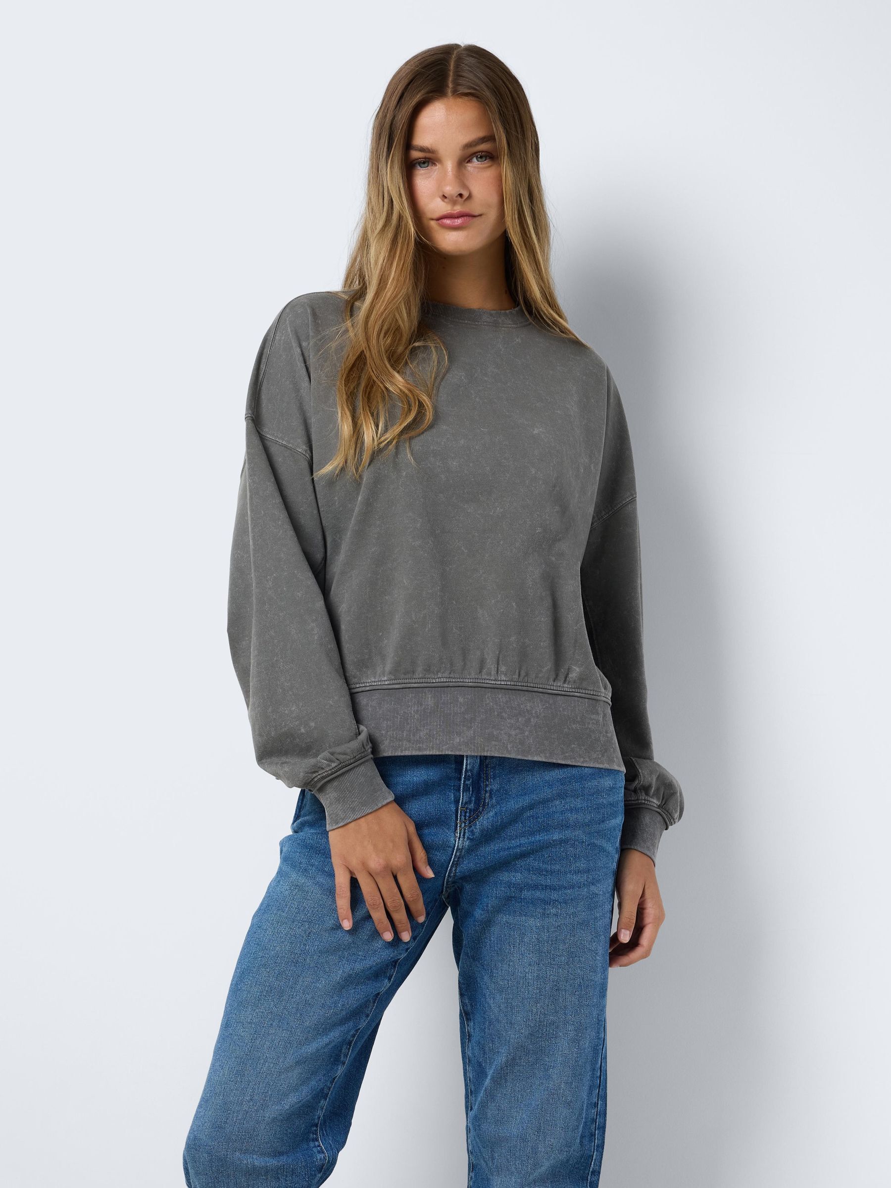 LONG SLEEVED SWEATSHIRT Grey NOISY MAY