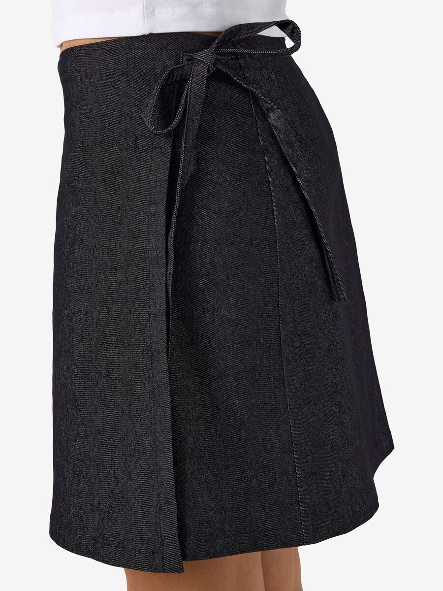 Carousel image - NMNICKI MINI WRAP SKIRT, Grey Denim | 5