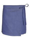 Product image thumbnail - NMNICKI MINI WRAP SKIRT, Medium Blue Denim | 1