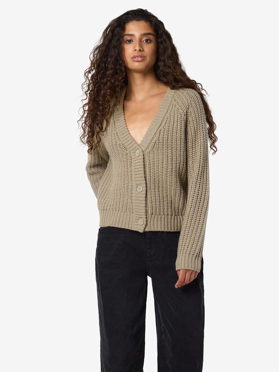 Product carousel image - KNITTED CARDIGAN, Aluminum | 1