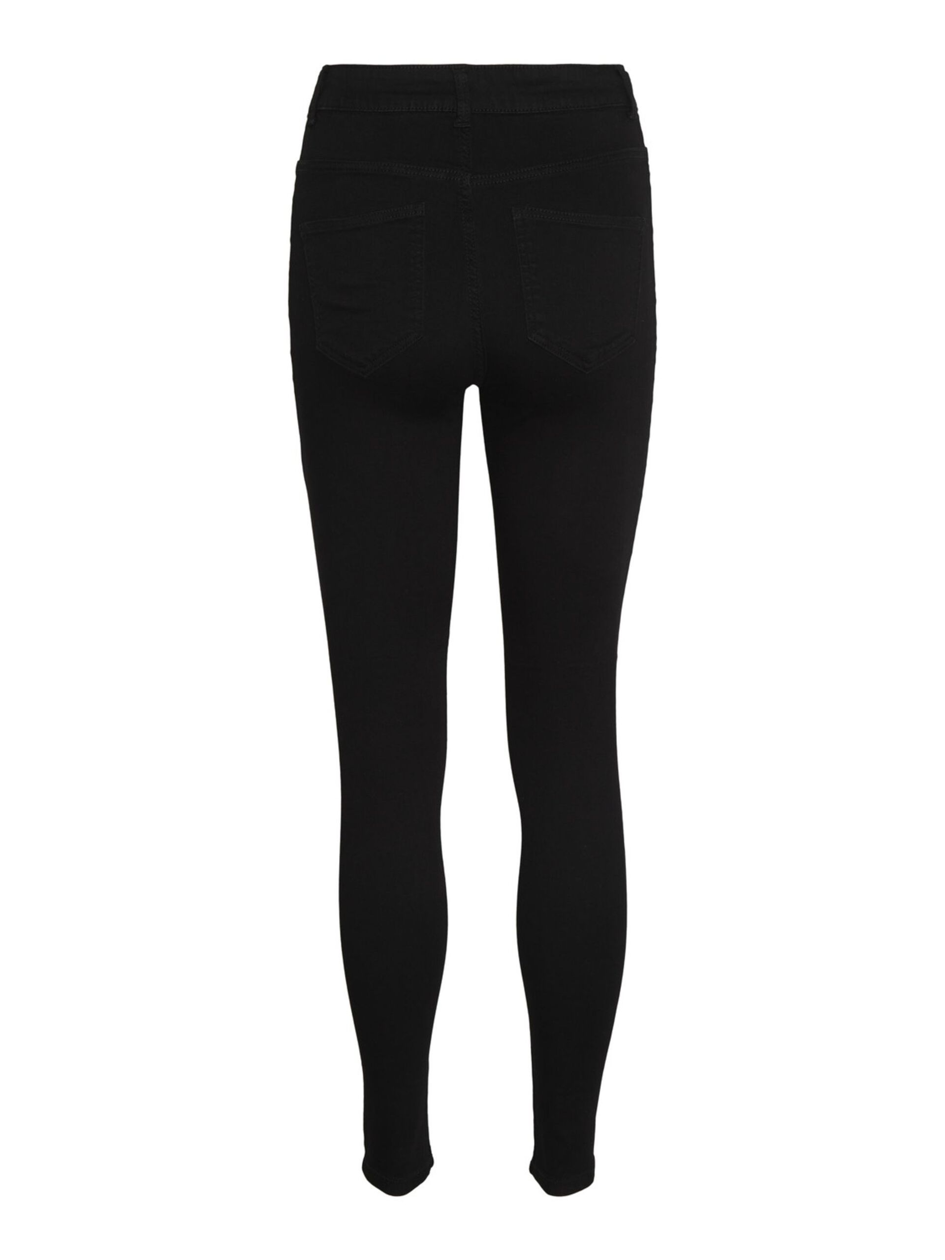 Black NMCALLIE HIGH WAISTED ZIP SKINNY FIT JEANS | Noisy May®