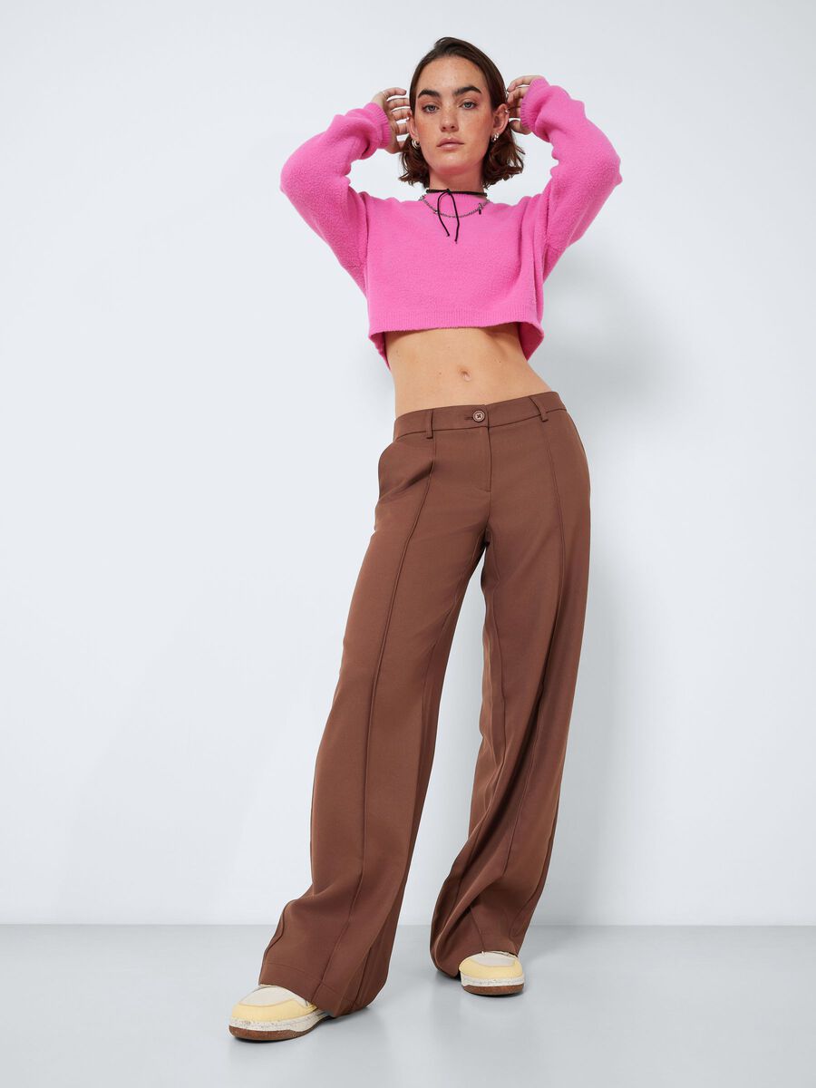 Noisy May LOW WAISTED WIDE LEG TROUSERS, Cappuccino, highres - 27022969_Cappuccino_007.jpg