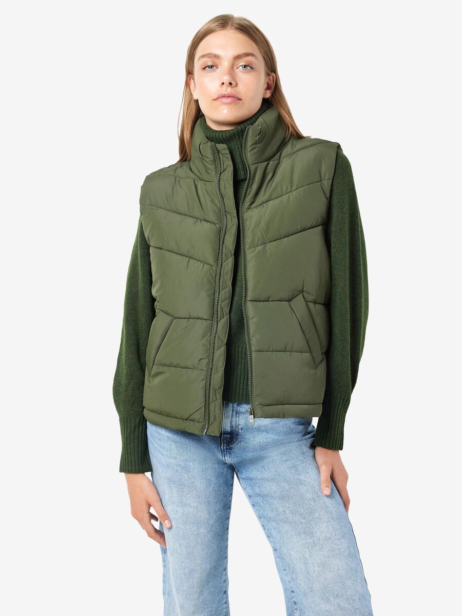 Noisy May NMDALCON SHORT GILET, Kombu Green, highres - 27027287_KombuGreen_003.jpg