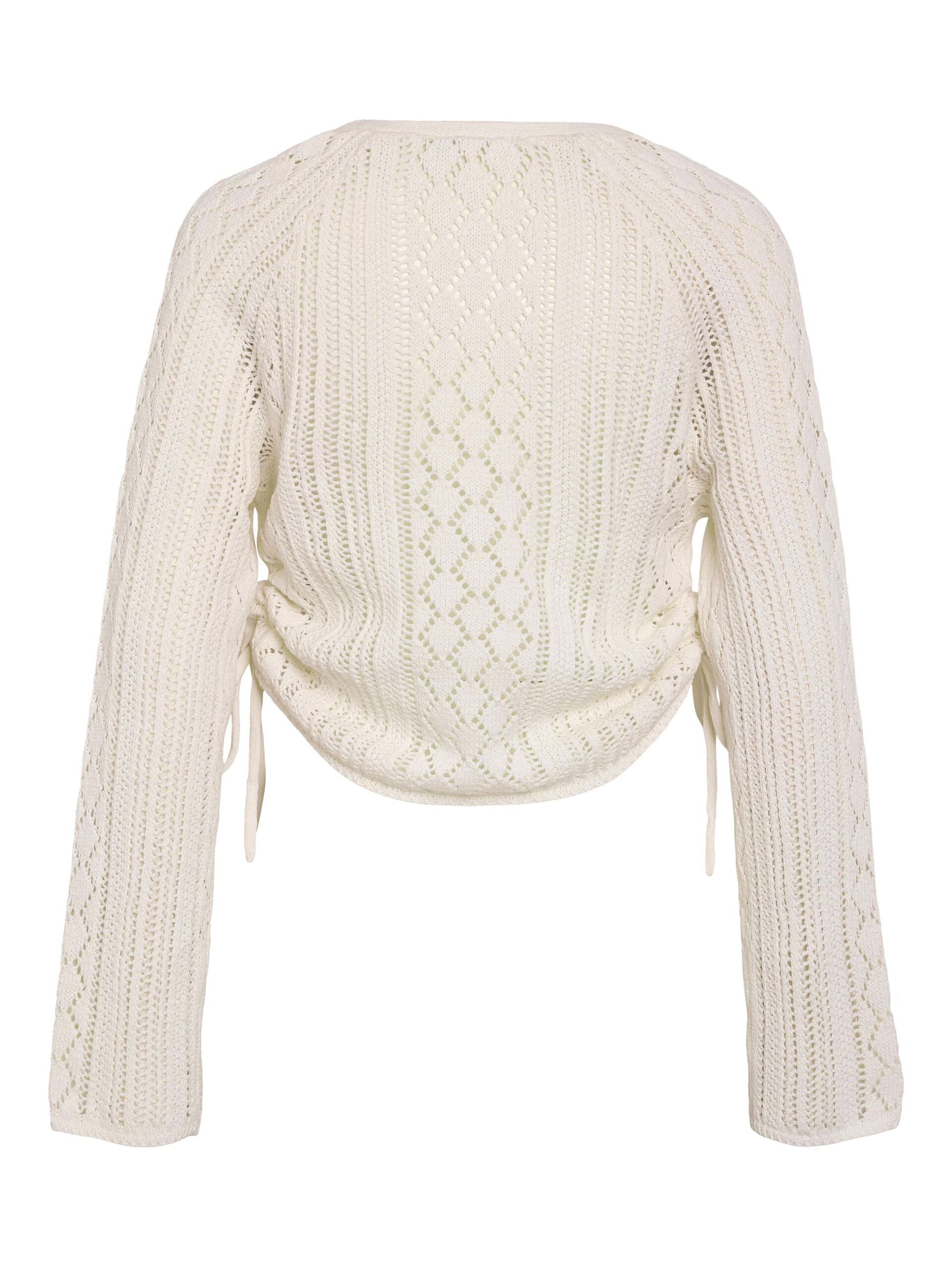 Carousel image - NMLUNA SIDE RUCHED KNITTED PULLOVER, Birch | 7
