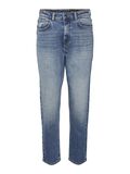 Noisy May NMMONI CROPPED HIGH WAISTED STRAIGHT FIT JEANS, Dark Blue Denim, highres - 27022745_DarkBlueDenim_002.jpg
