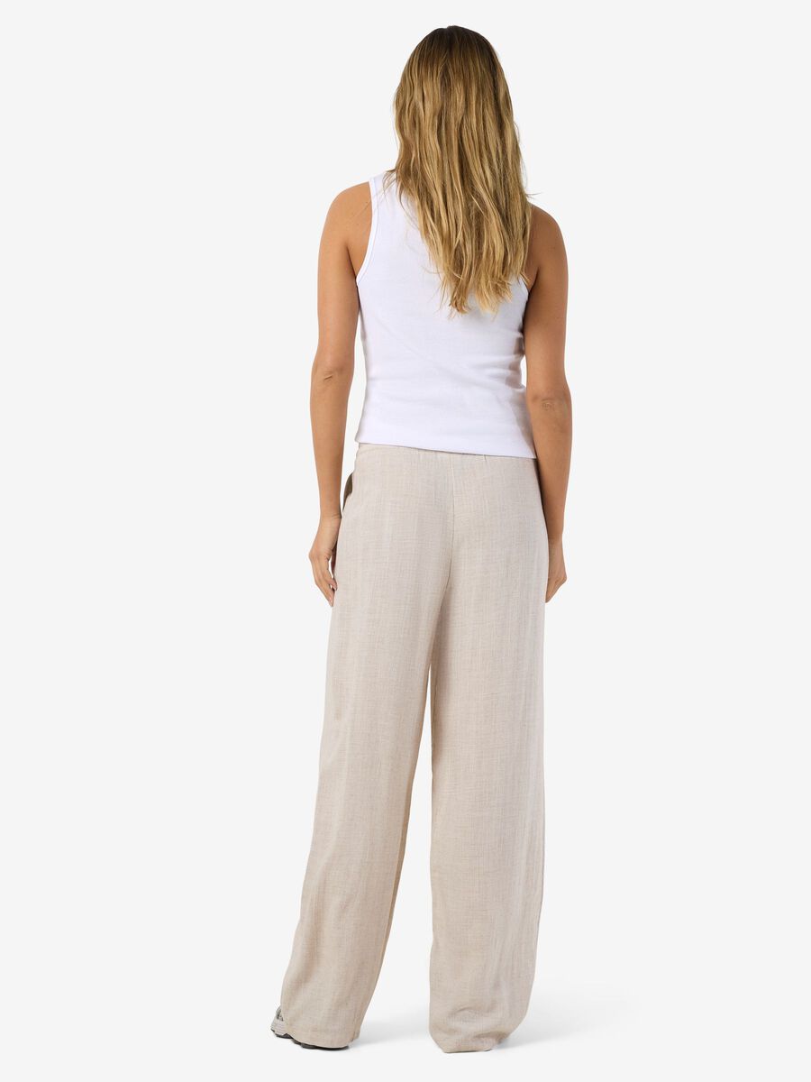 Carousel image - LOOSE FIT TROUSERS, Natural | 3