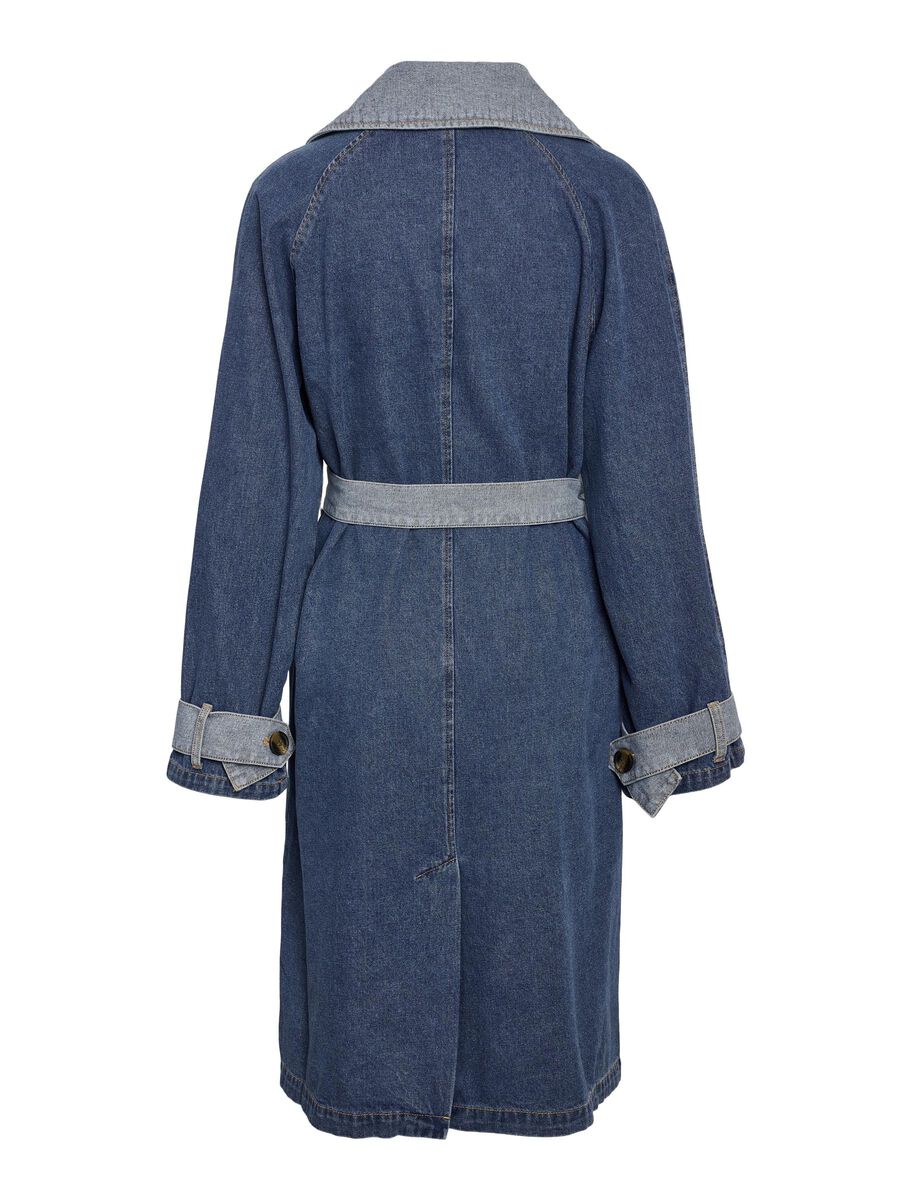Carousel image - DENIM TRENCHCOAT, Dark Blue Denim | 2