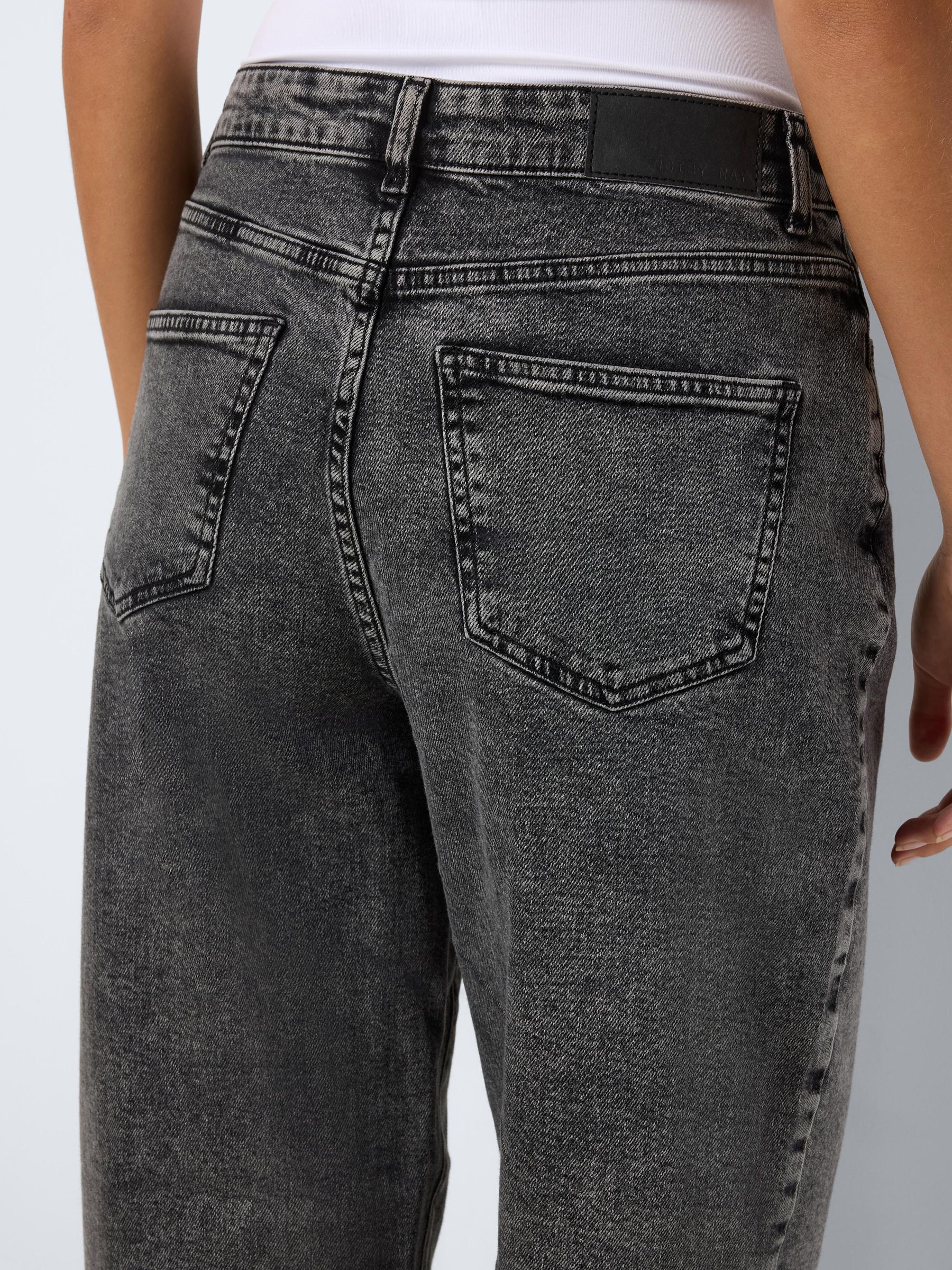 Dark grey mom jeans best sale