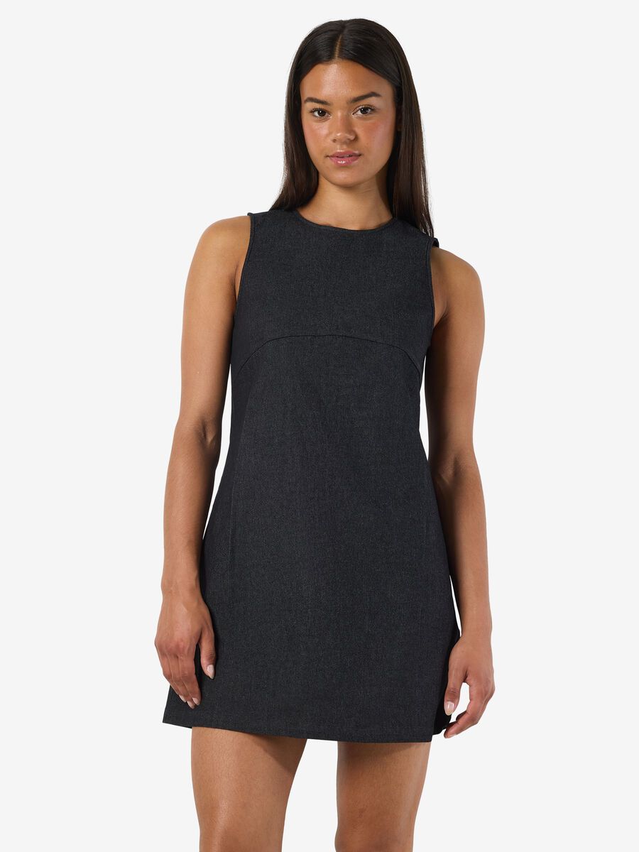 Product carousel image - MOUWLOZE MIDI-JURK, Black Denim | 1