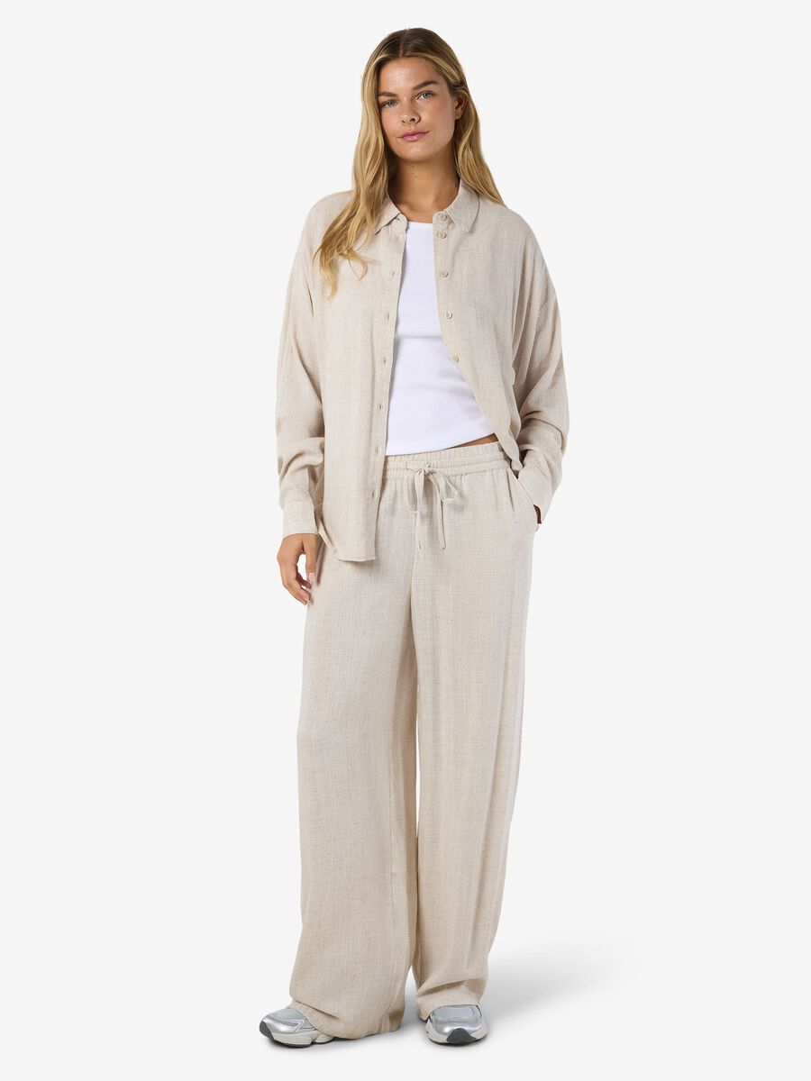 Carousel image - LOOSE FIT TROUSERS, Natural | 6