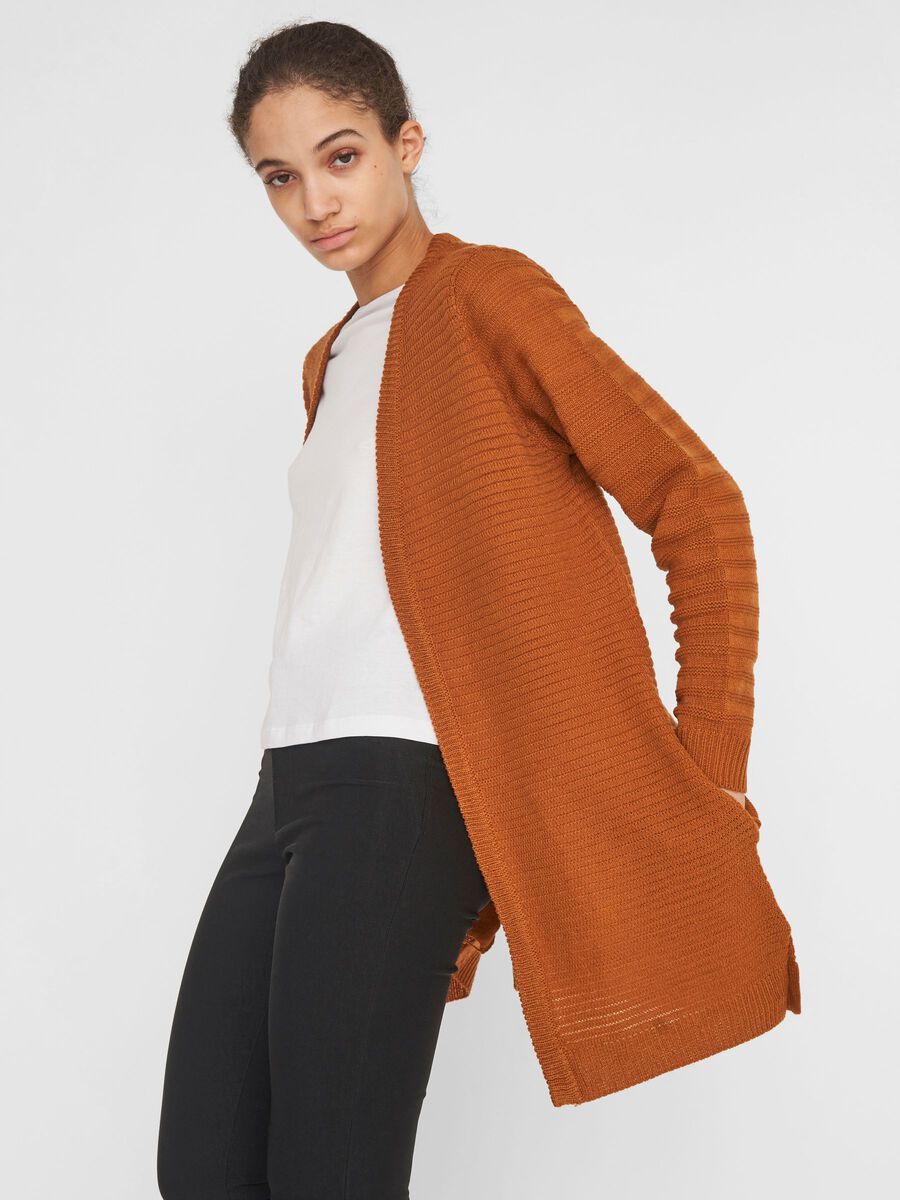 Noisy May STRUCUTRE KNITTED CARDIGAN - Sugar Almond - 27011716_SugarAlmond_007.jpg