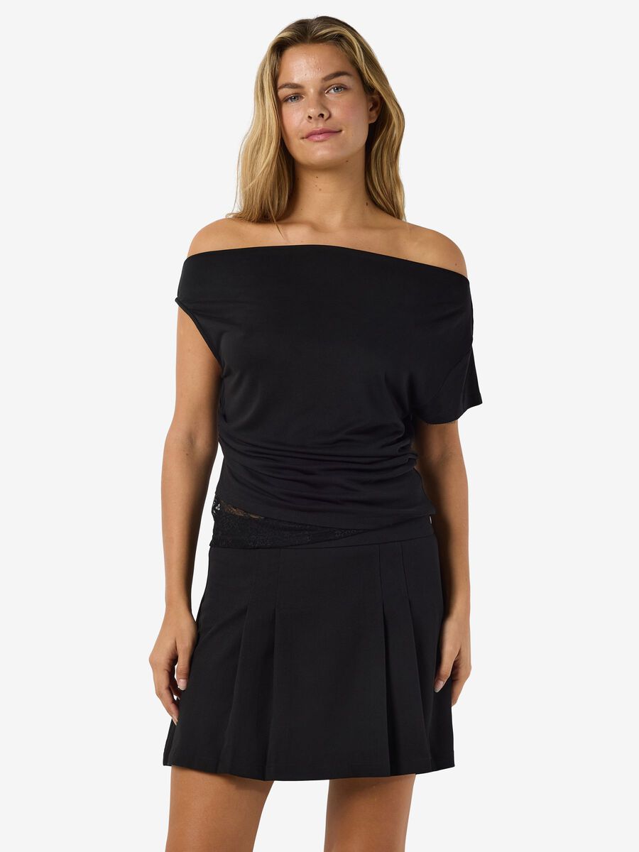 Product tile image - NMELIANA OFF-SHOULDER TOP, Black | 27038288_Black