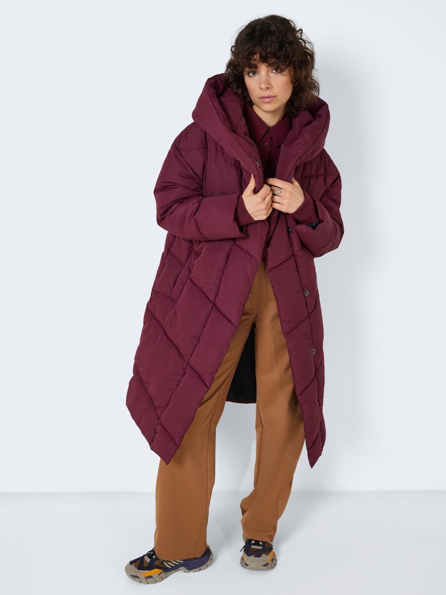 Noisy May NMTALLY LONG PUFFER JACKET, Windsor Wine, highres - 27017065_WindsorWine_007.jpg