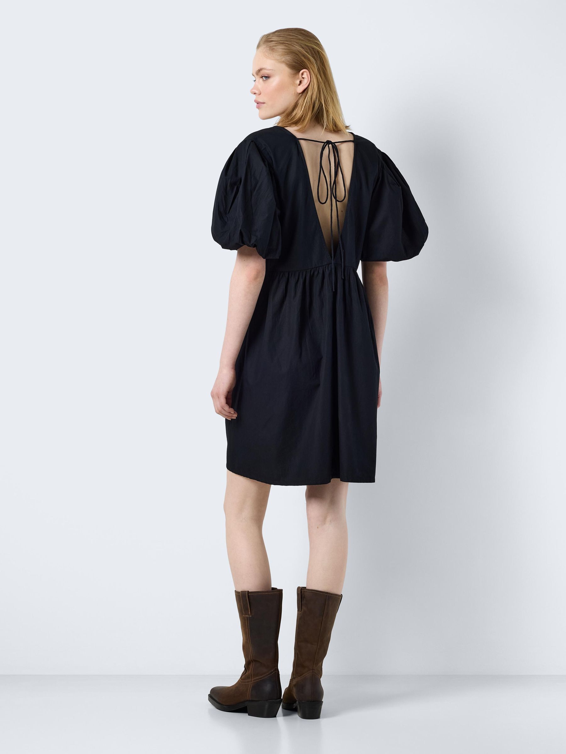 PUFF SLEEVE MINI DRESS Black NOISY MAY