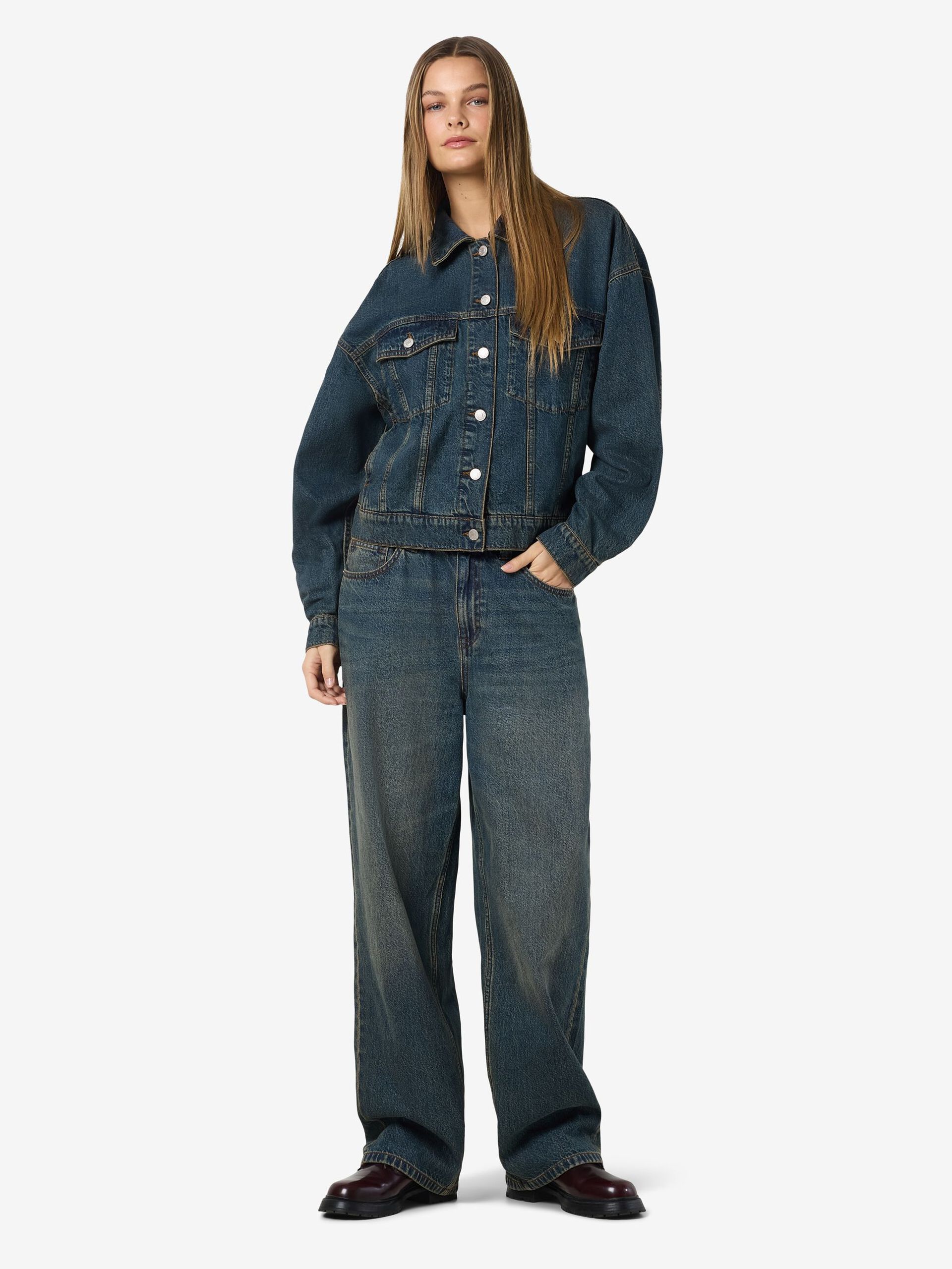 Carousel image - NMFANJA JEANSJACKE, Dark Blue Denim | 4