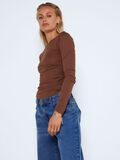 Noisy May LONG SLEEVED RUCHED TOP, Cappuccino, highres - 27021286_Cappuccino_003.jpg