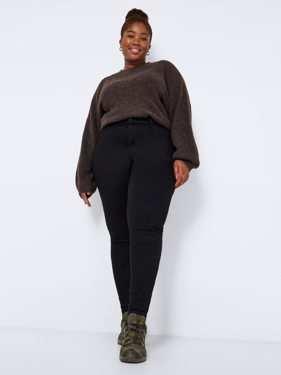 Women's Black Skinny Jeans, High waisted