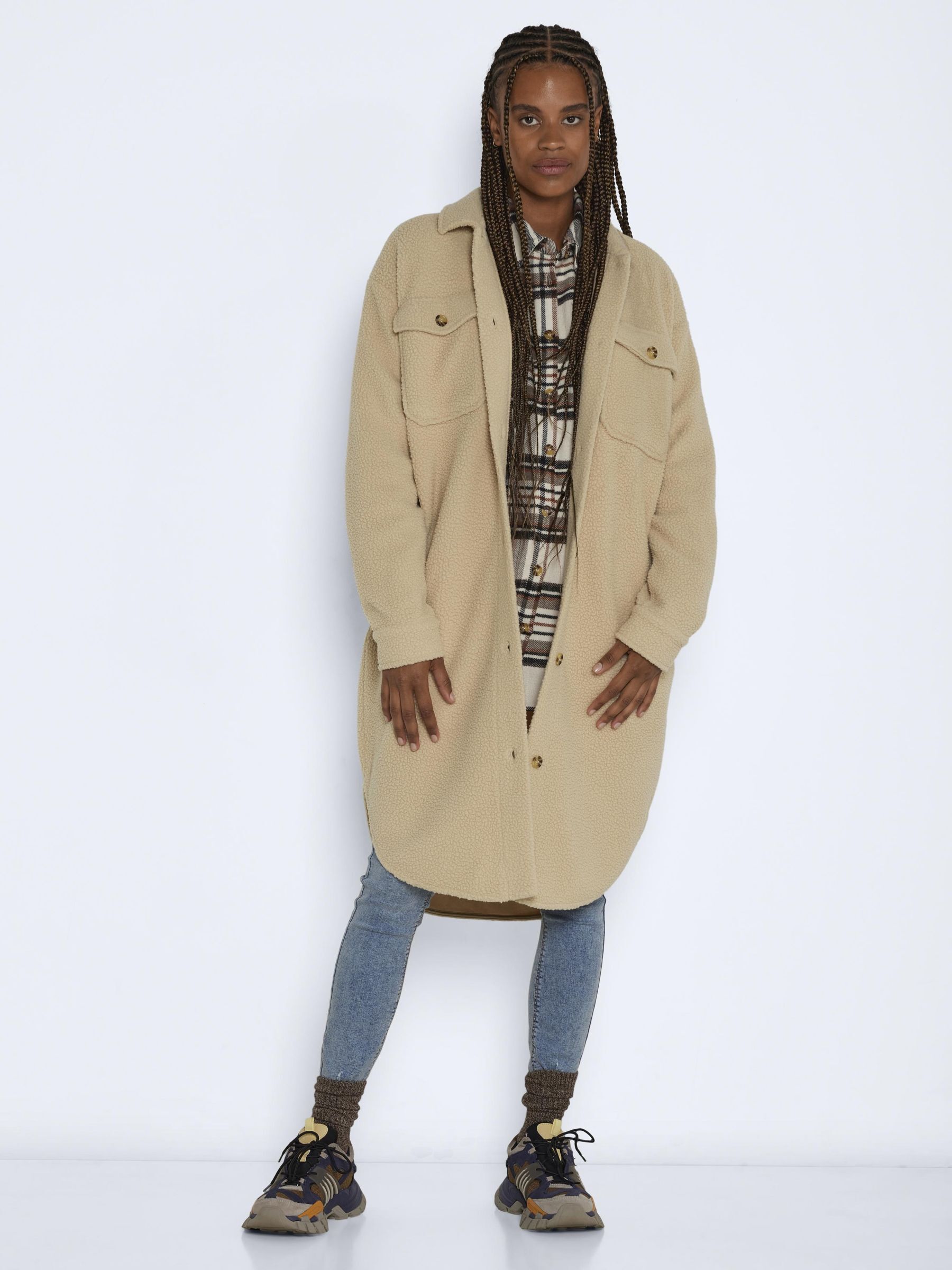 Manteau en tissu duveteux online